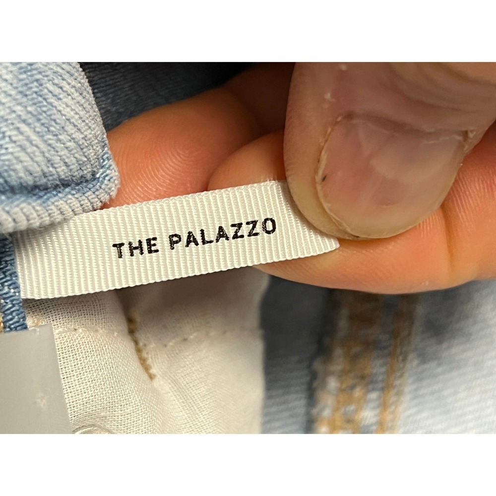 LOFT The Palazzo Wide Leg Barrell Jeans Light Wash Blue Tie Belt Womens 26/2 - Picture 5 of 10